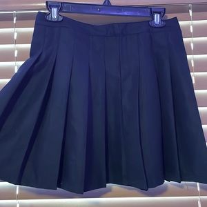 Black Pleated Mini Skirt